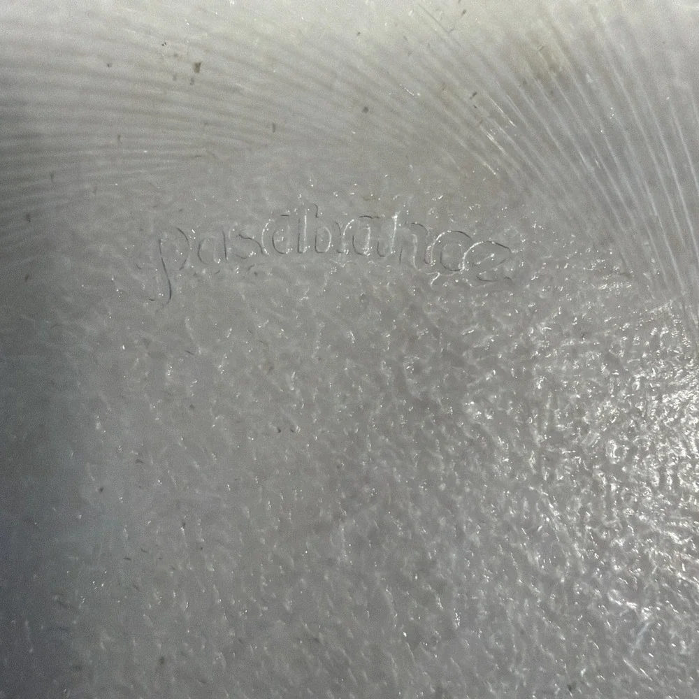 Pasabahce Platter Clear Glass Swirl Round Made in Turkey